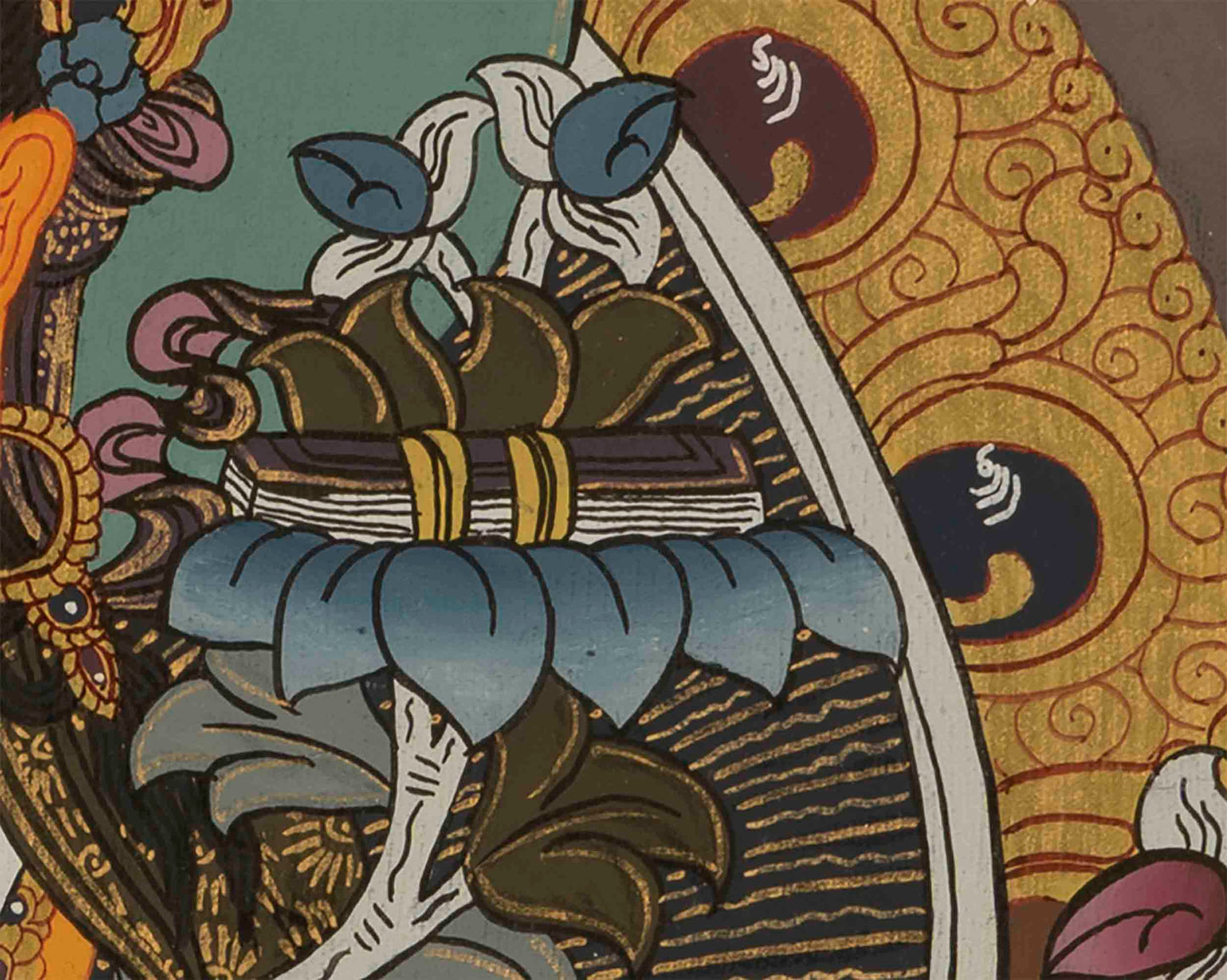 Manjushree Thangka Painting | Buddhist Wall Hanging