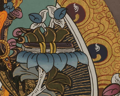 Manjushree Thangka Painting | Buddhist Wall Hanging