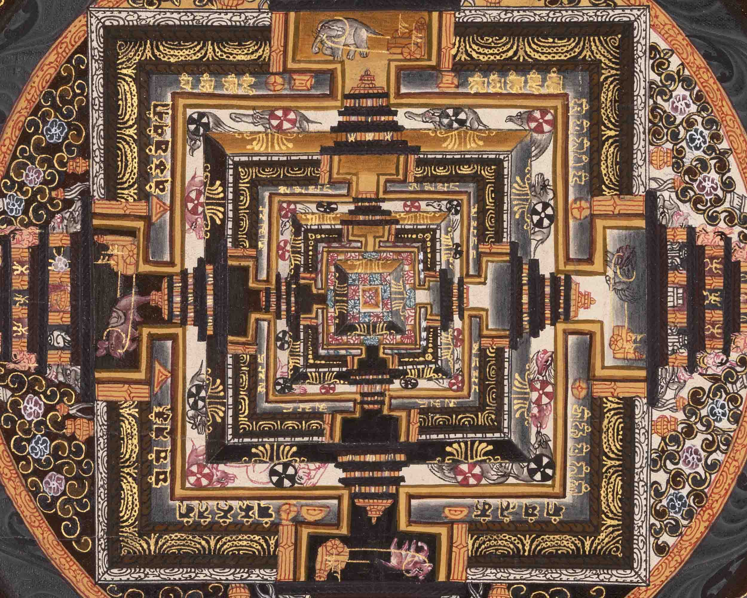 Wheel Of Time | Mandala Thangka | Religious Wall Decors