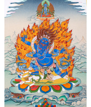 Sakya Vajrapani | Bhutadamara | Bodhisattva | Tibetan Hand Painted Thangka
