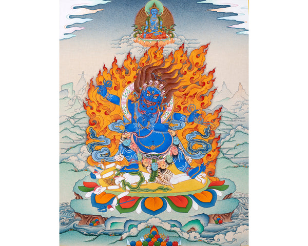 Sakya Vajrapani | Bhutadamara | Bodhisattva | Tibetan Hand Painted Thangka