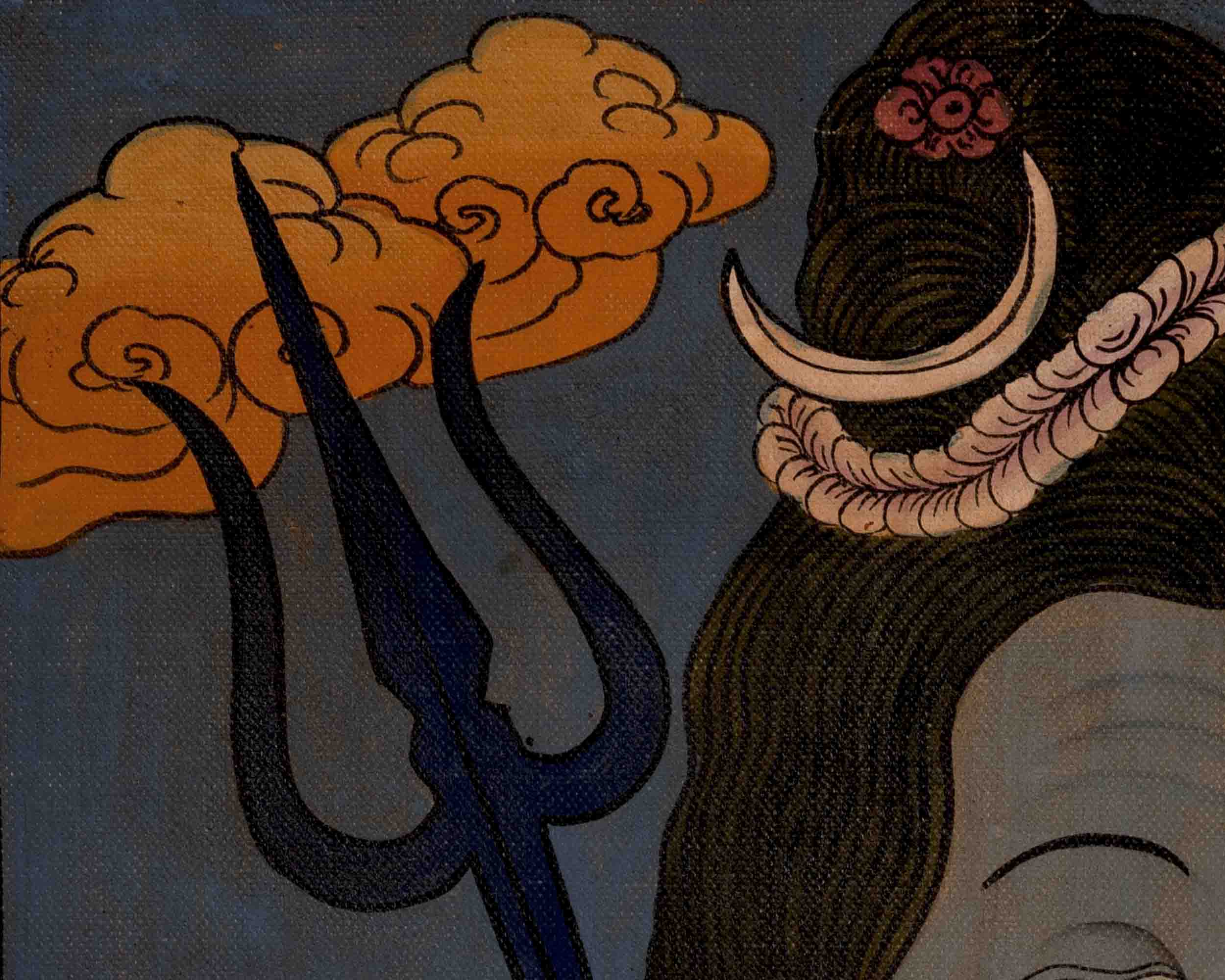 Lord Shiva Thangka | Religious Handpainted Art | Wall Decors