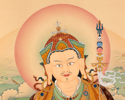 Guru Rinpoche Thangka | Tibetan Buddhist Art | High-quality Giclee Print