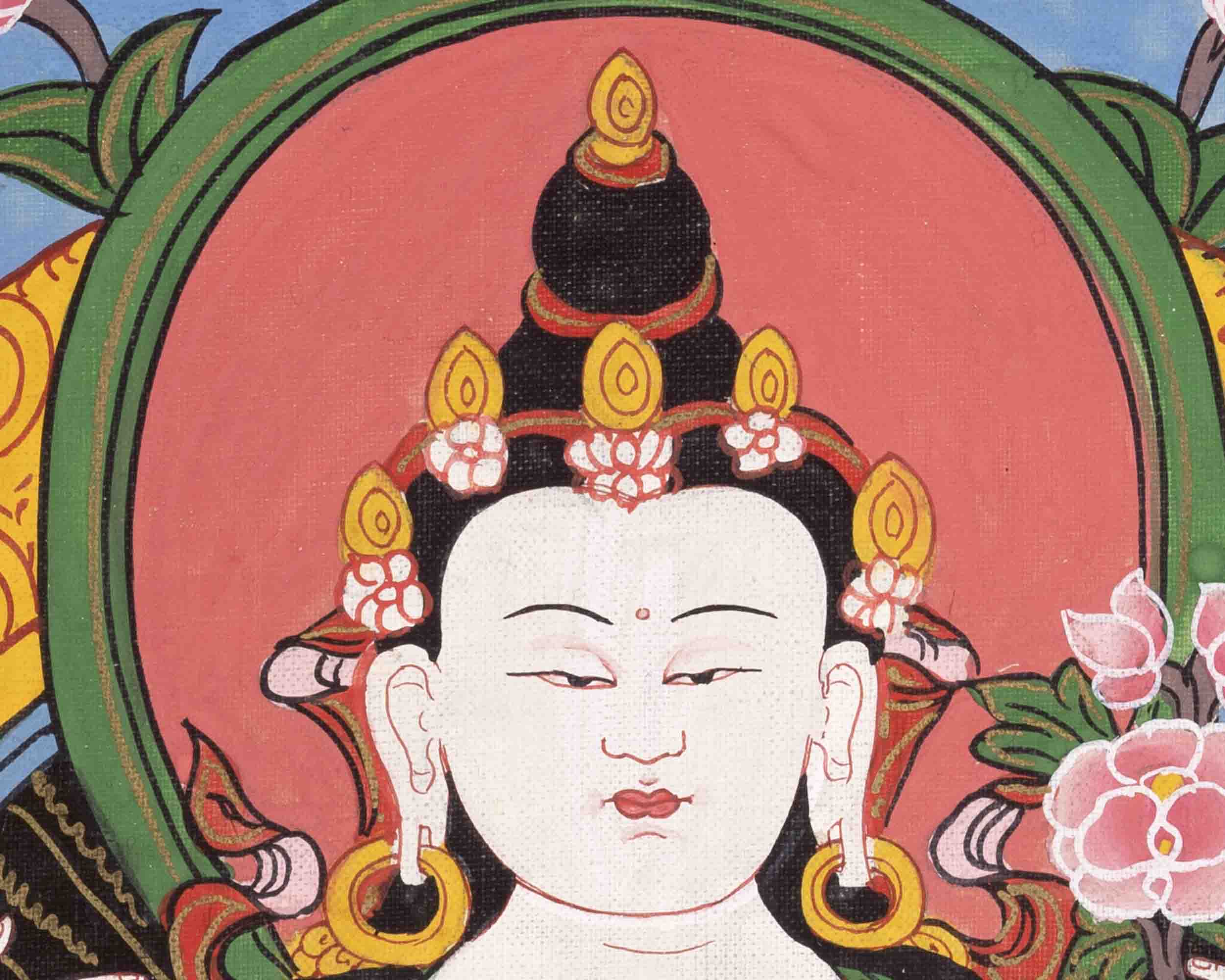 Vintage Avalokitesvara Chengrezig Thangka | Wall Decor Painting