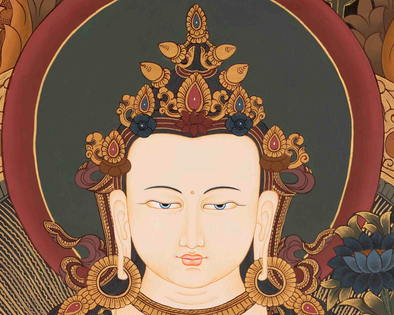 Avalokitesvara Chengrezig Thangka | Wall Hanging Yoga Thangka