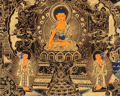 Buddha Life Story | Vintage Thangka Art | Religious Wall Decors
