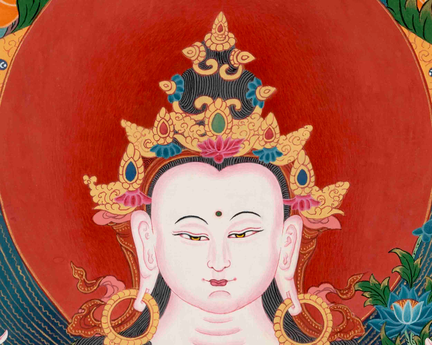 Avalokiteshvara Chengrezig | Traditional Tibetan Thangka | Wall Decors