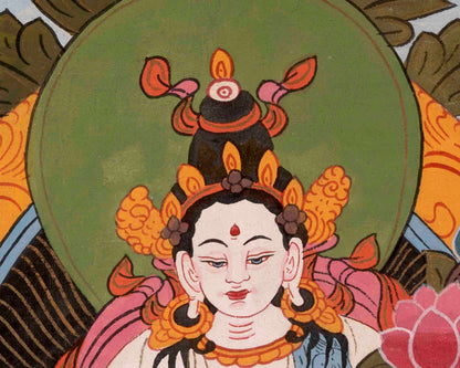 Padmapani Lokeshvara Thangka | Vintage Traditional Art | Wall Decors