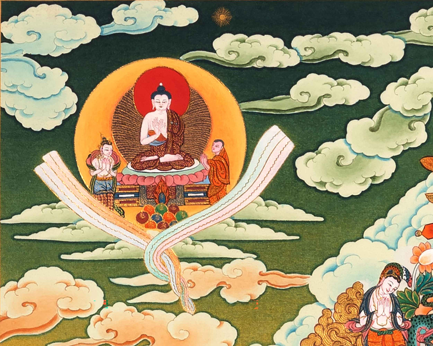 Gautam Buddha Siddhartha Thangka | Shakyamuni Buddha Art For Mindfulness