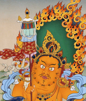 Namtoshe Thangka Print | God Of Wealth | Buddhist Gift Ideas