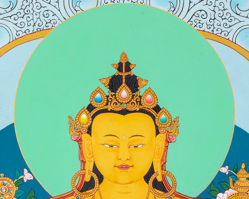 Maitreya Buddha Thangka | Tibetan Buddhist Deity | Himalayan Thangka Paintings