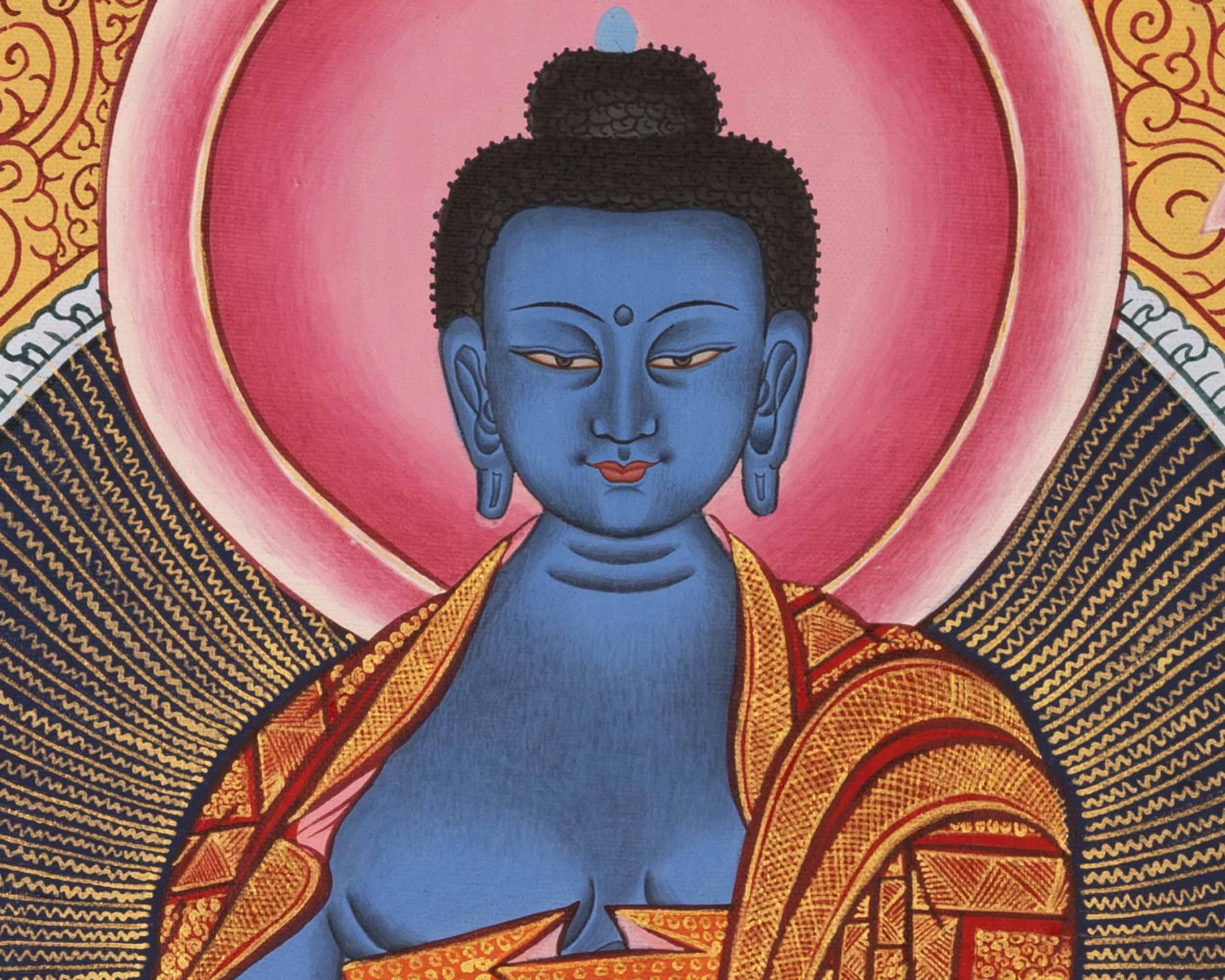 Bhaisajyaguru Thangka | Original Hand-Painted Tibetan Art