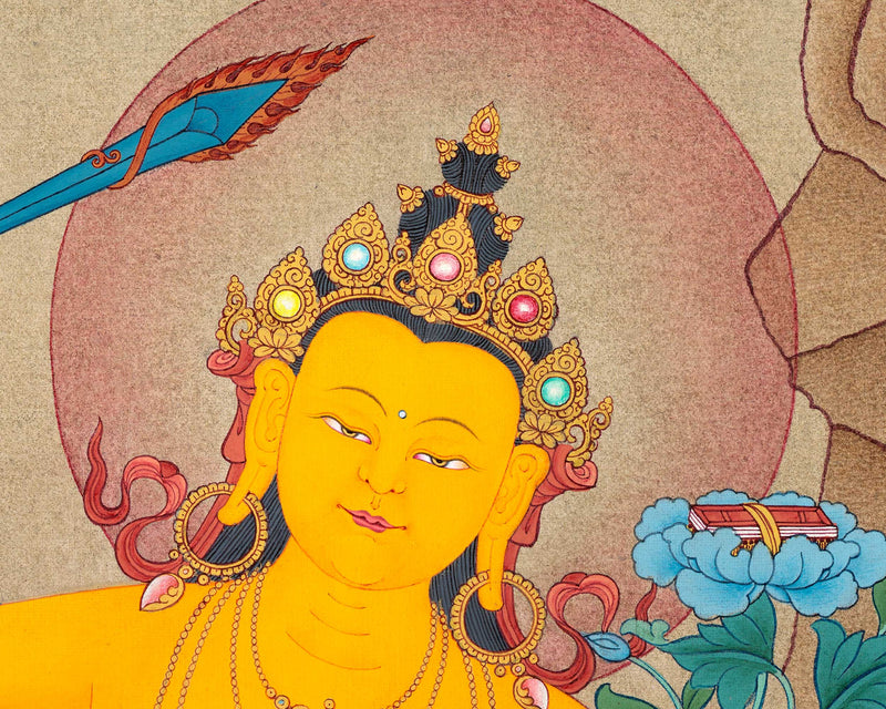 Manjushri Thangka | Handmade Manjushri Art