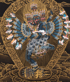 Hevajra with Nairatmya, Tibetan Yidam Thangka