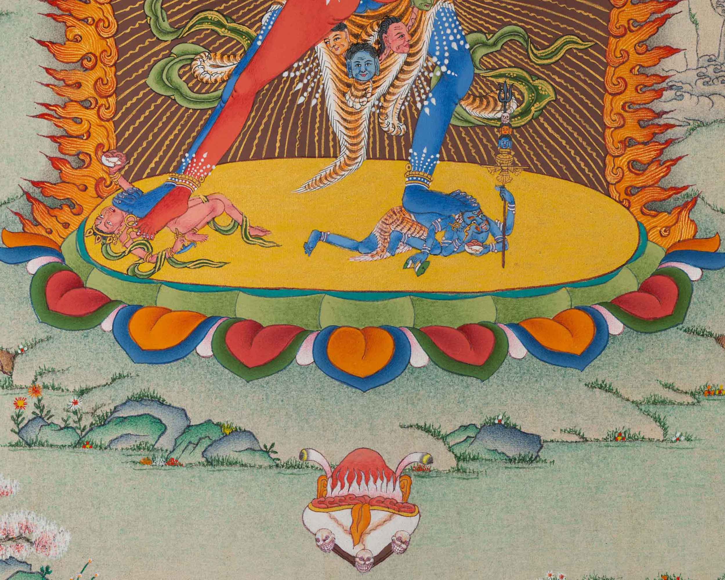 Chakrasamvara Thangka | Traditional Thangka For Meditation | Wall Decors