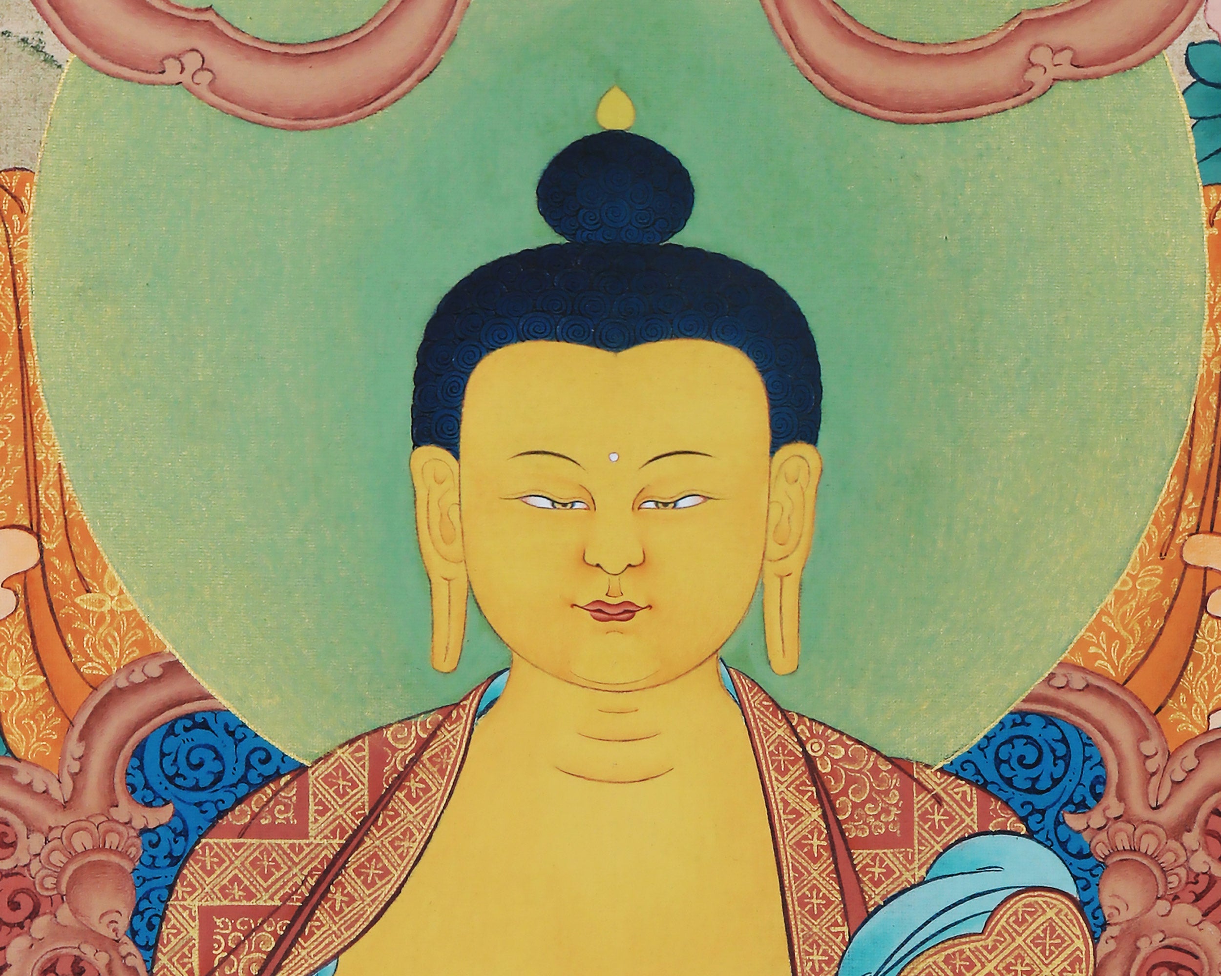 Buddha Shakyamuni Thangka, High Quality Giclee Canvas Print, Digital Print