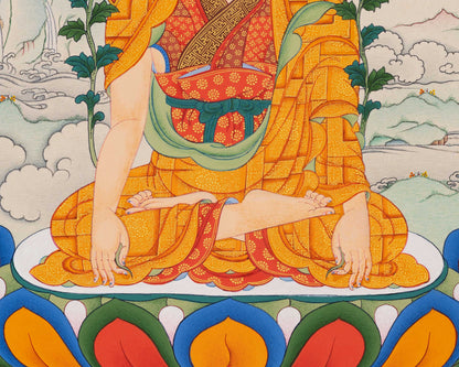 Hand Painted Longchenpa Thangka from Enlightenment Studio | Traditional Vajrayana Wall Decor