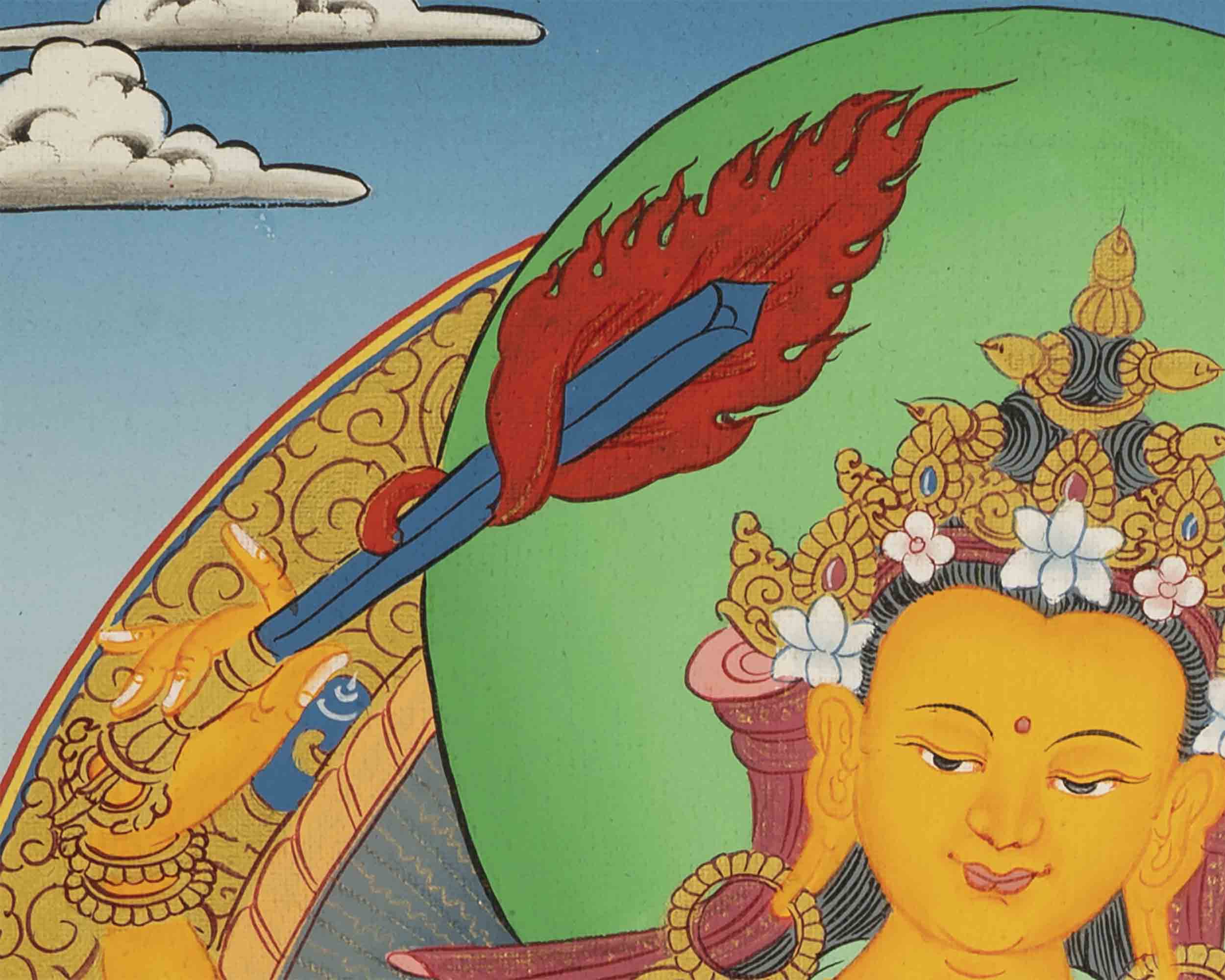 Buddhist Manjushree Thangka | Wall Hanging Decorations
