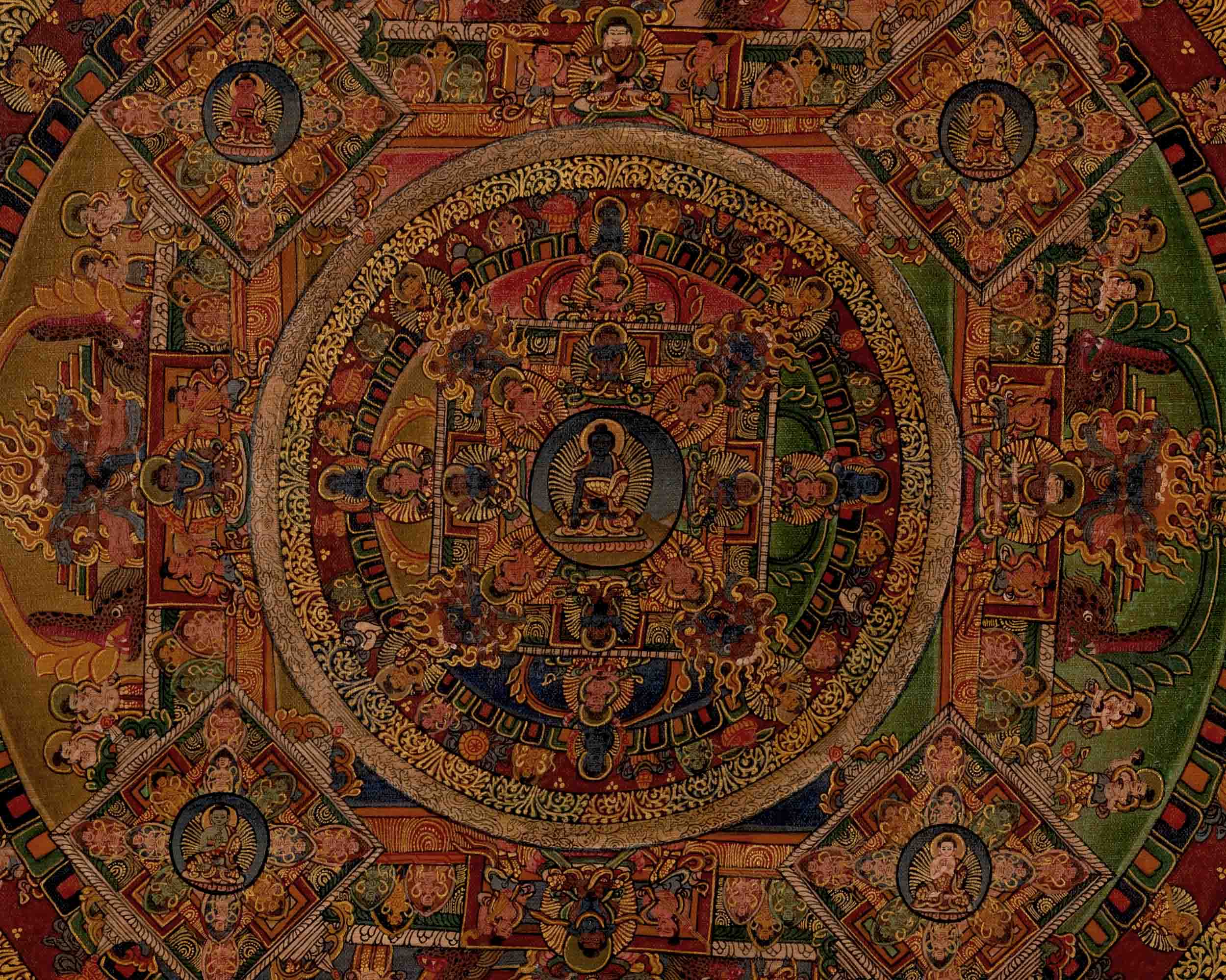 Shakyamuni Buddha Mandala Thangka | Traditional Tibetan Thangka