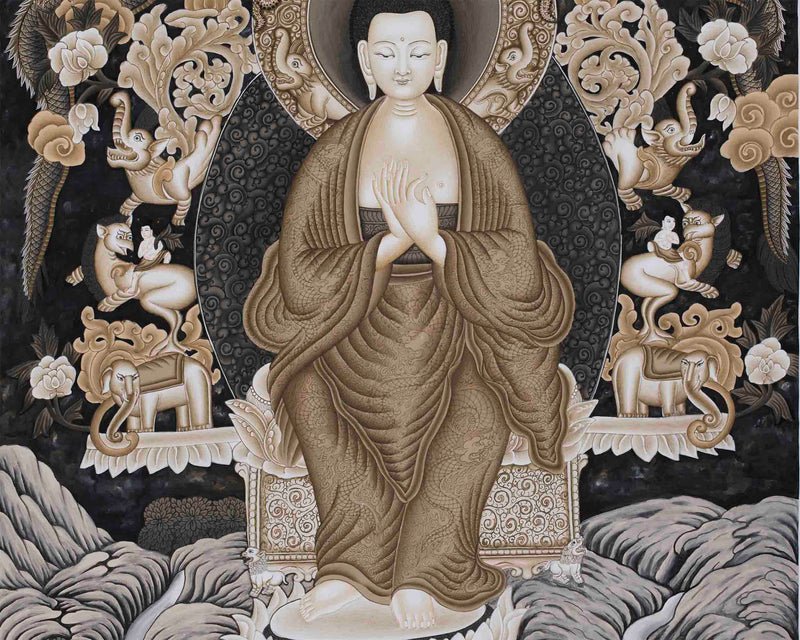 Buddha Shakyamuni Thangka Print | Wall Hanging Decorations