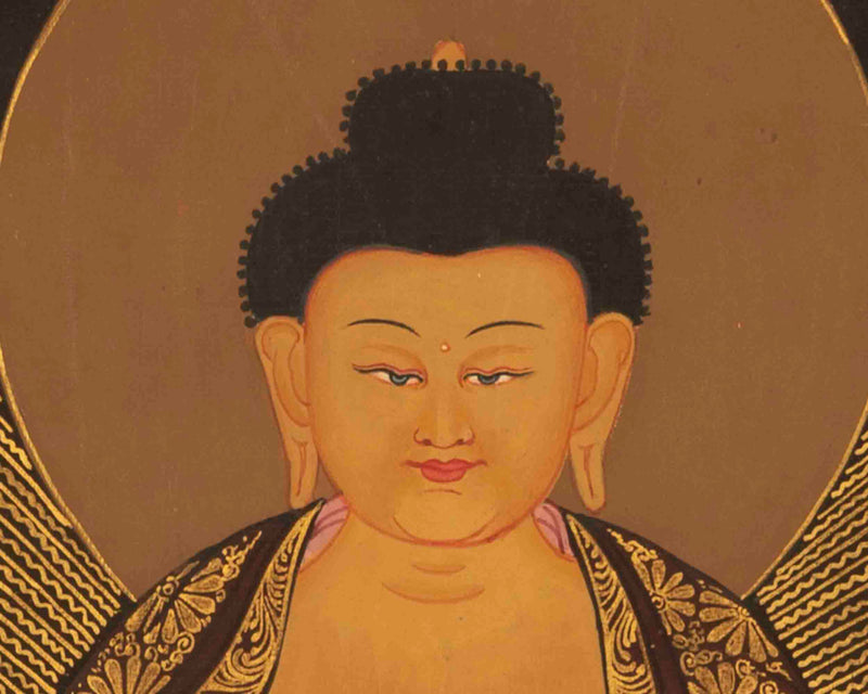 Gautama Buddha Thangka | Traditional Tibetan Painting | Wall Hanging Decors