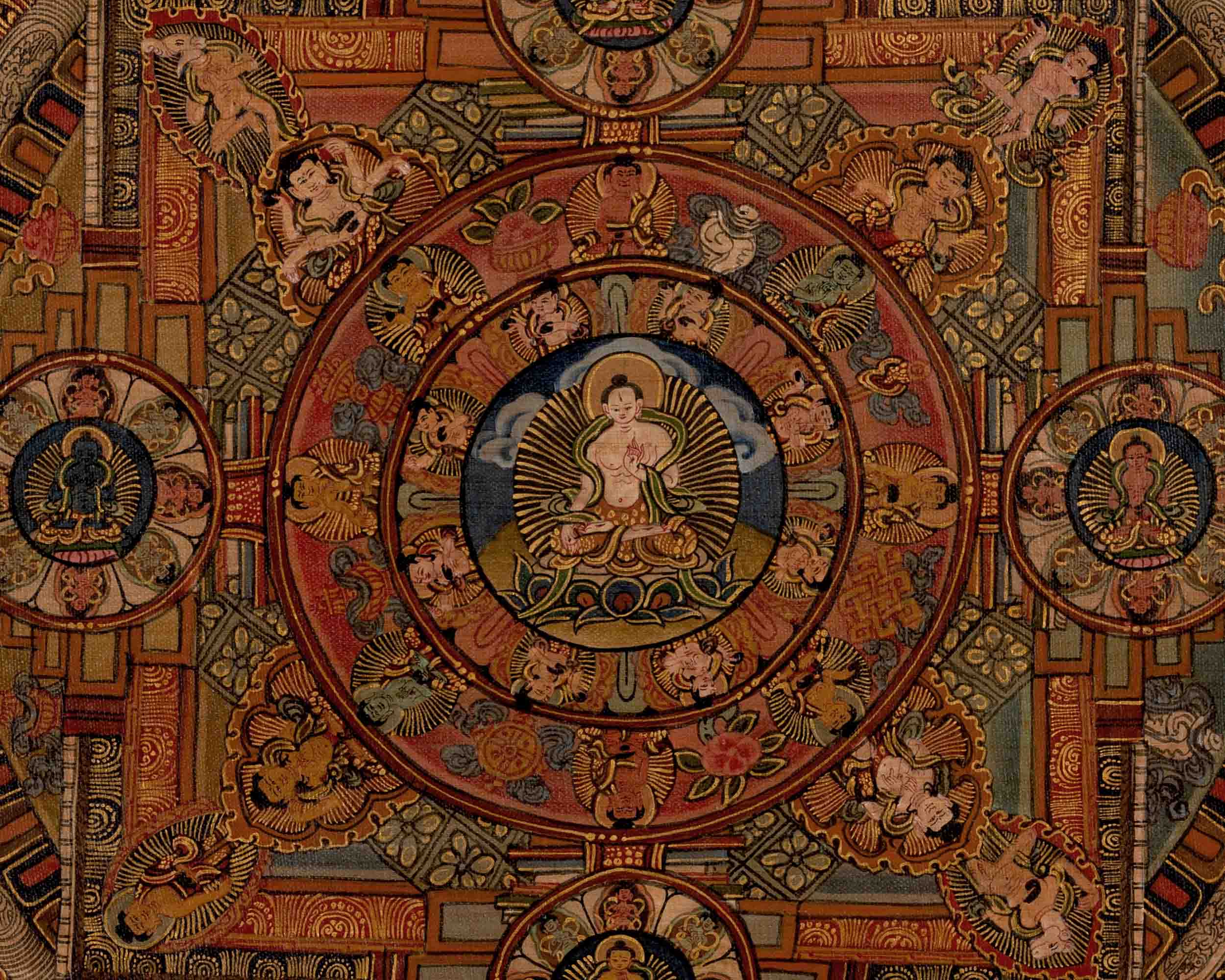 White Tara Mandala | Traditional Tibetan Thangka | Religious Wall Decors