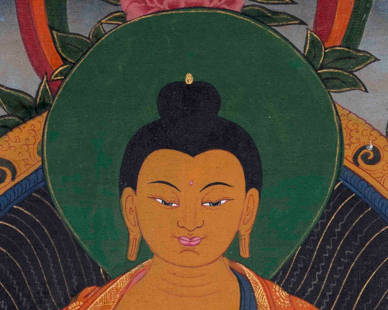 Vintage Shakyamuni Buddha Thangka | Mindfulness Meditation | Wall Decors
