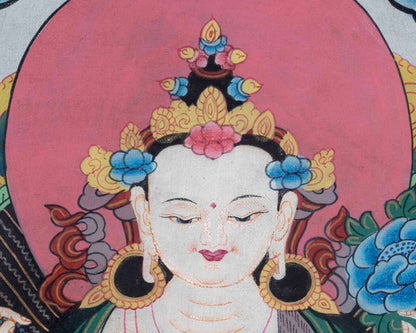 Avalokitesvara Chenresig Thangka | Oil Varnished Painting | Wall Decors