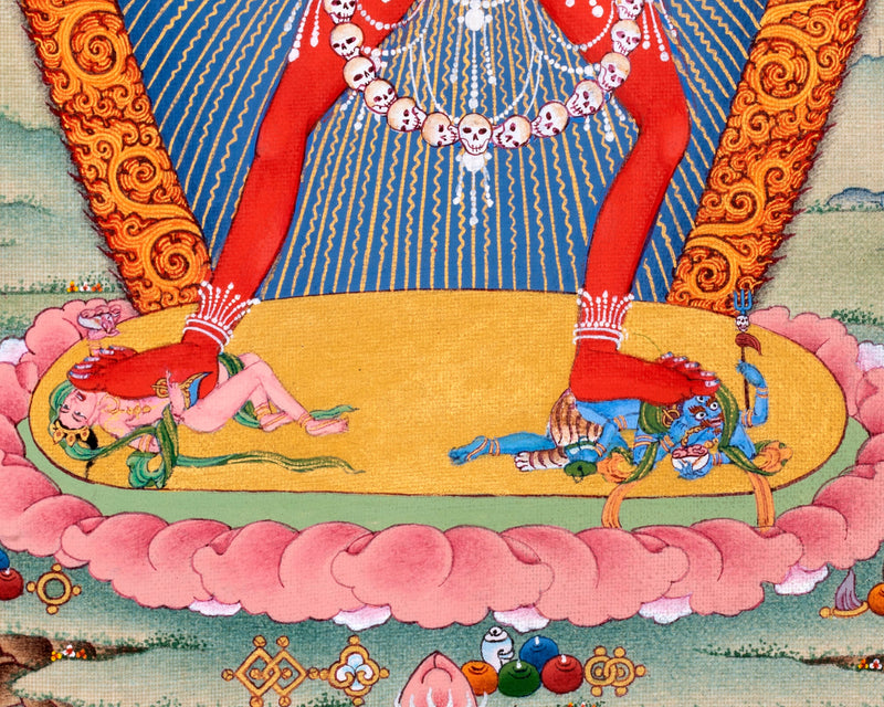 Vajrayogini Thangka | Tibetan 24K Gold Dakini Painting