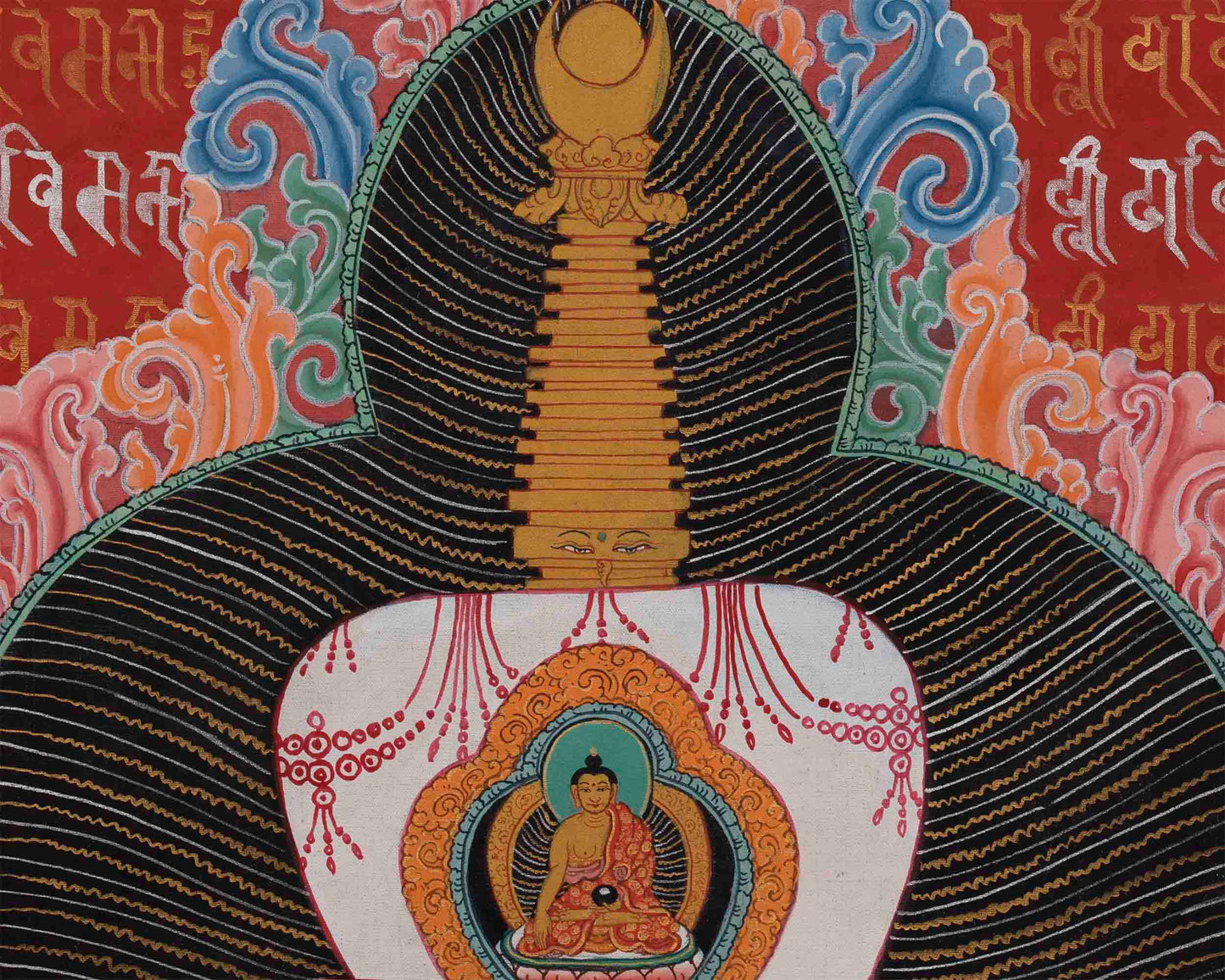 Chorten Thangka Print | Buddhist Stupa | Wall Decoration