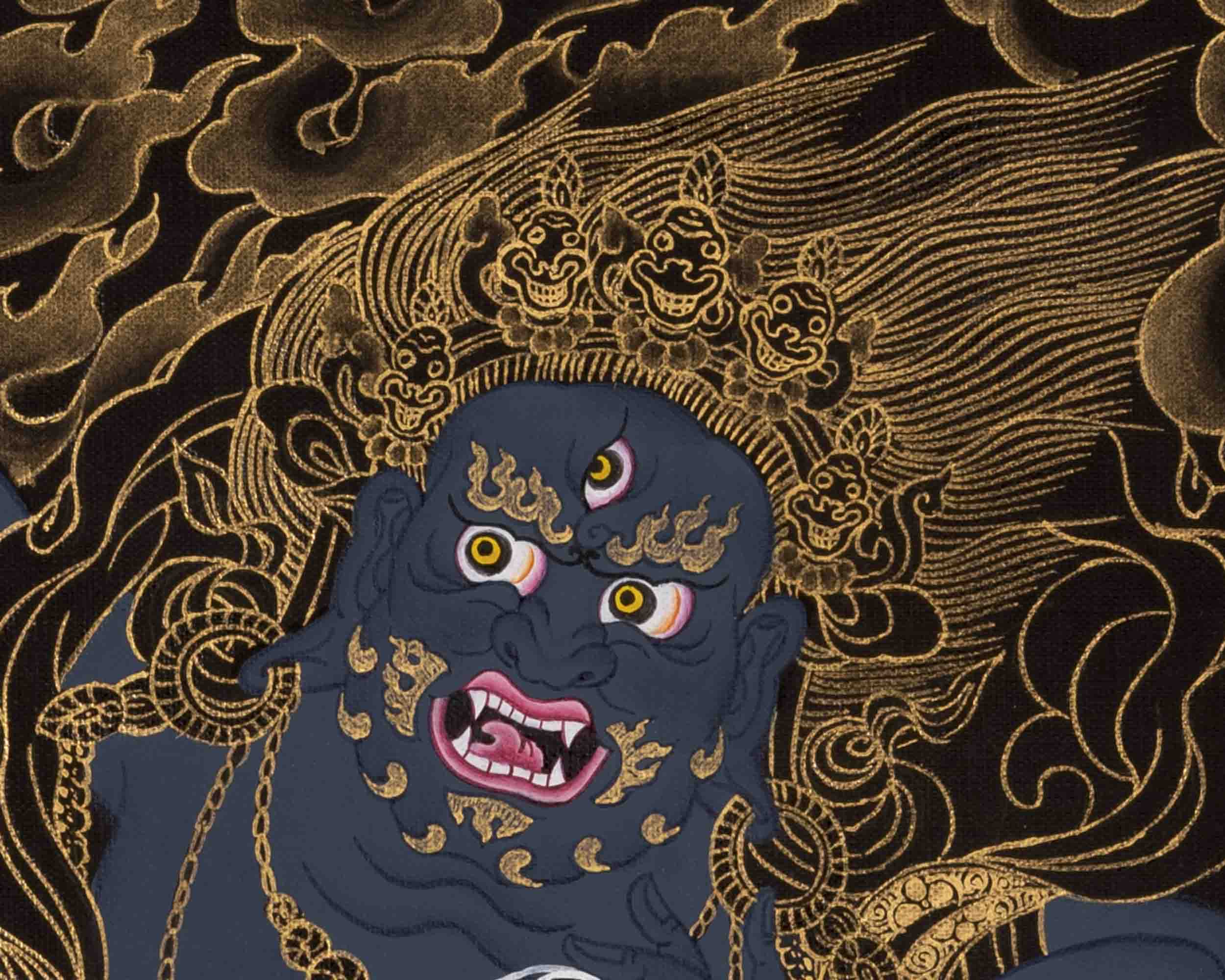 Vajrapani Thangka | Wrathful Bodhisattva Painting | Wall Decors