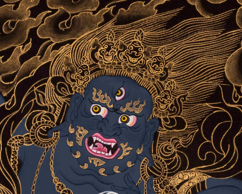 Vajrapani Thangka | Wrathful Bodhisattva Painting | Wall Decors