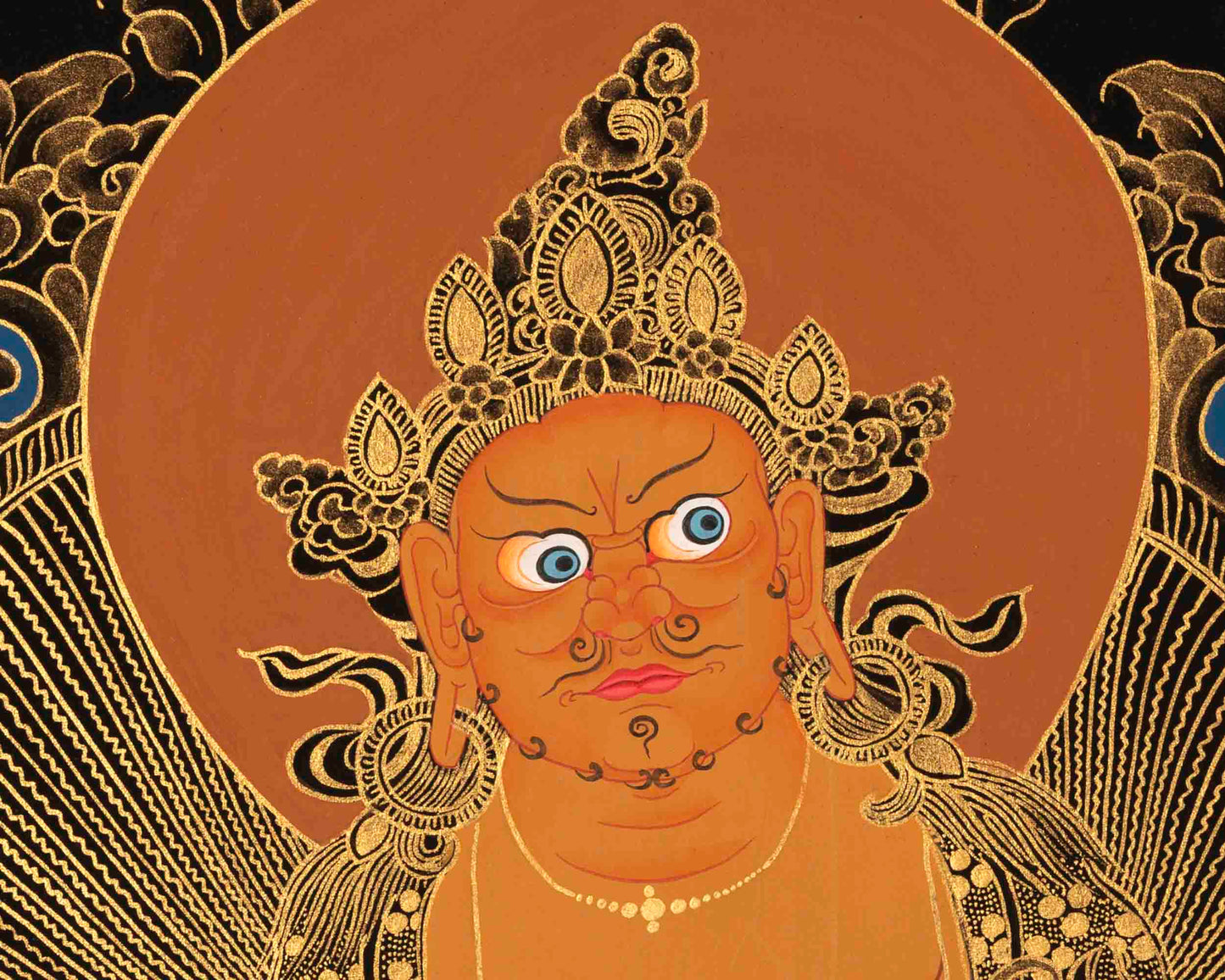 Dzambala Thangka Painting | Deity Of Wealth | Wall Decors