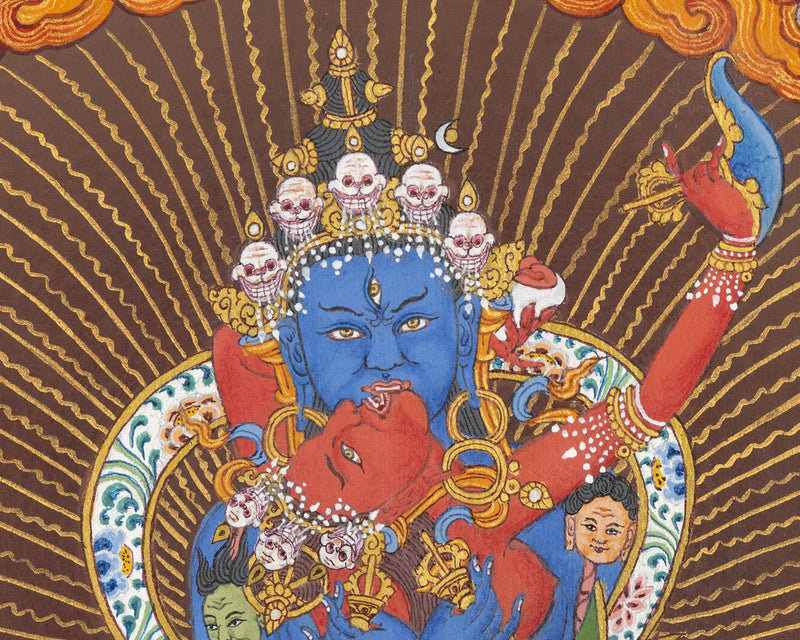 Two Armed Chakrasamvara Thangka | Vajravarahi | Khorlo Demchok |  Meditational Yidam Deity