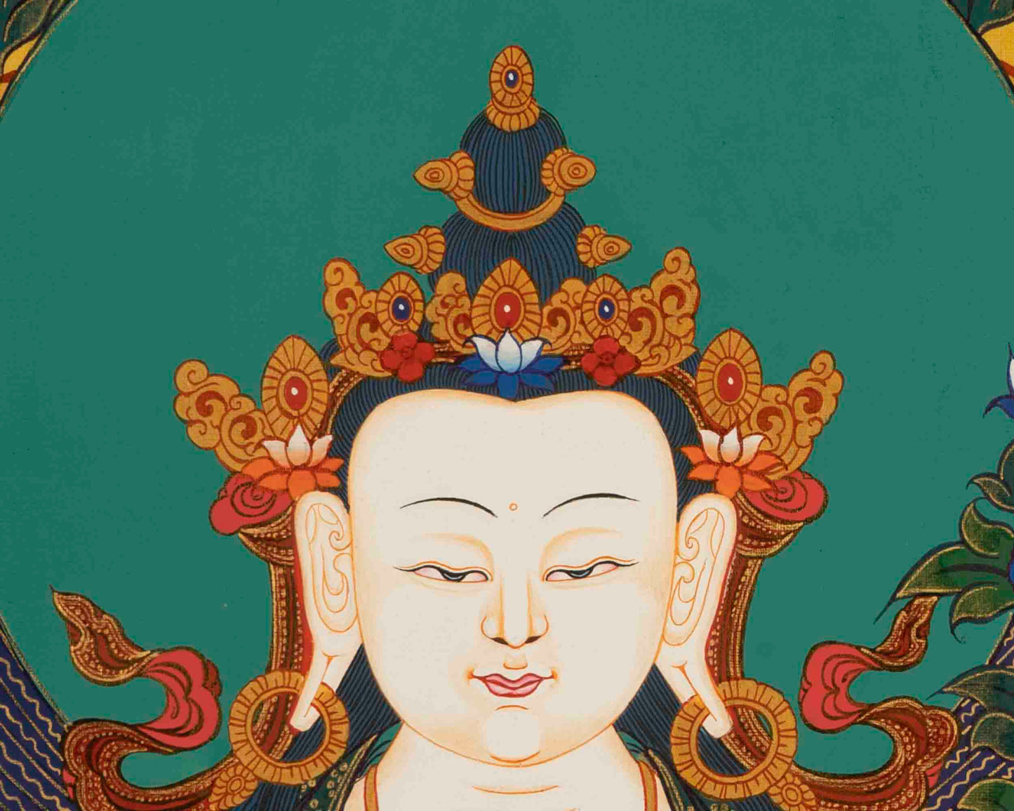 Bodhisattva Avalokitesvara Thangka | Handpainted Religious Painting