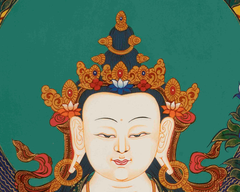 Bodhisattva Avalokitesvara Thangka | Handpainted Religious Painting