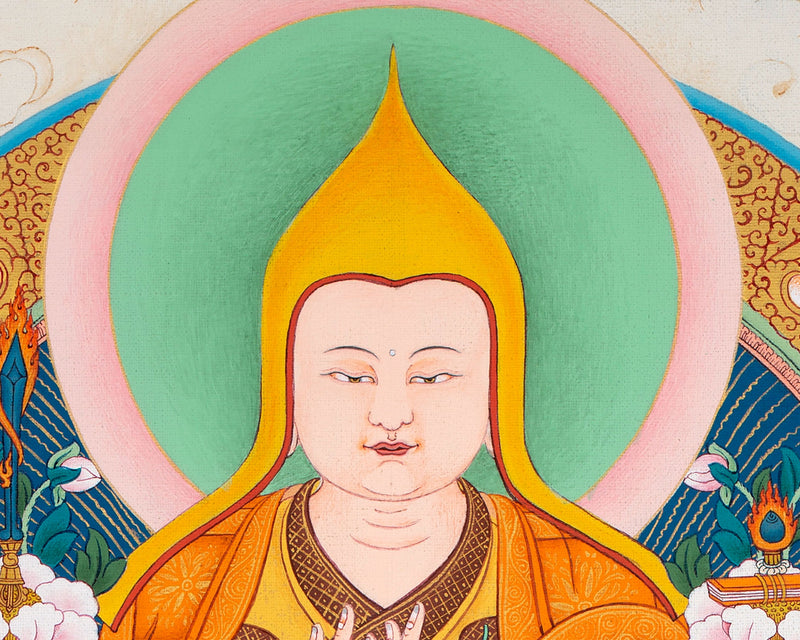 Je Tsongkhapa Thangka | Tibetan Buddhist Master