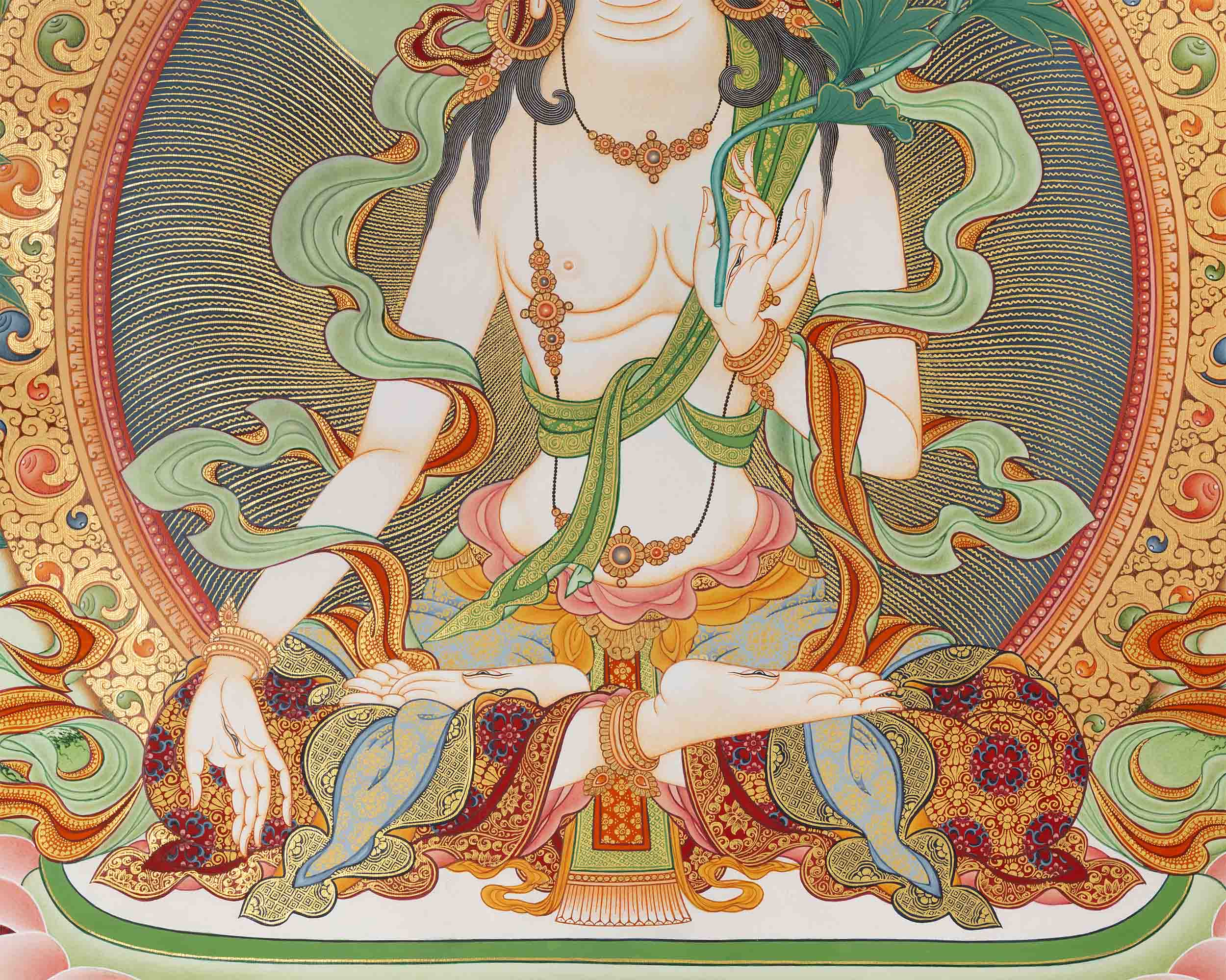 White Tara Print | Traditional Buddhist Art | Wall Decors