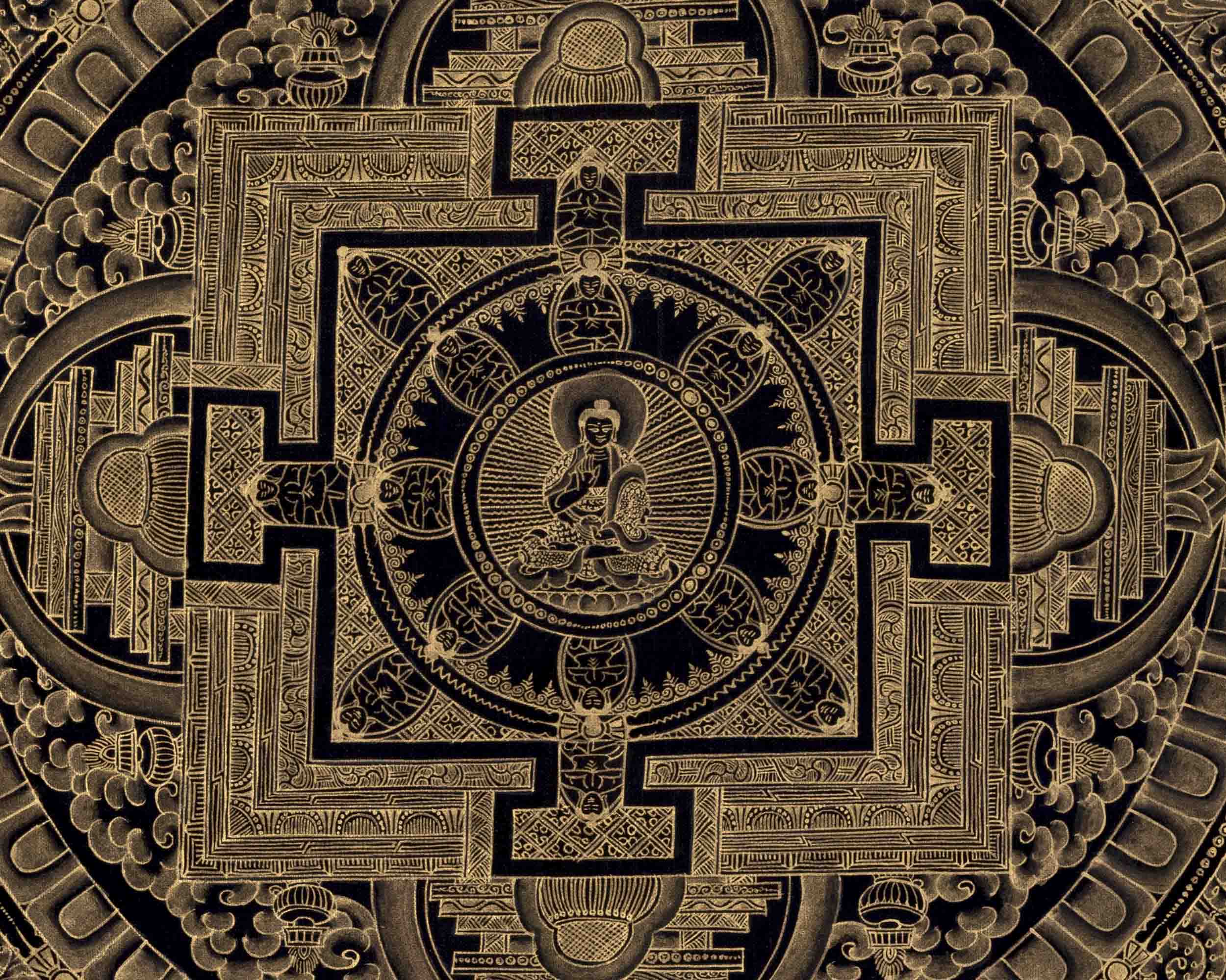 Buddha Shakyamuni Mandala Thangka Painting  | Tibetan Hand Painted Art Work