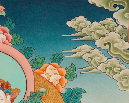 Quality White Tara Thangka | Traditional Buddhist Wall Hanging