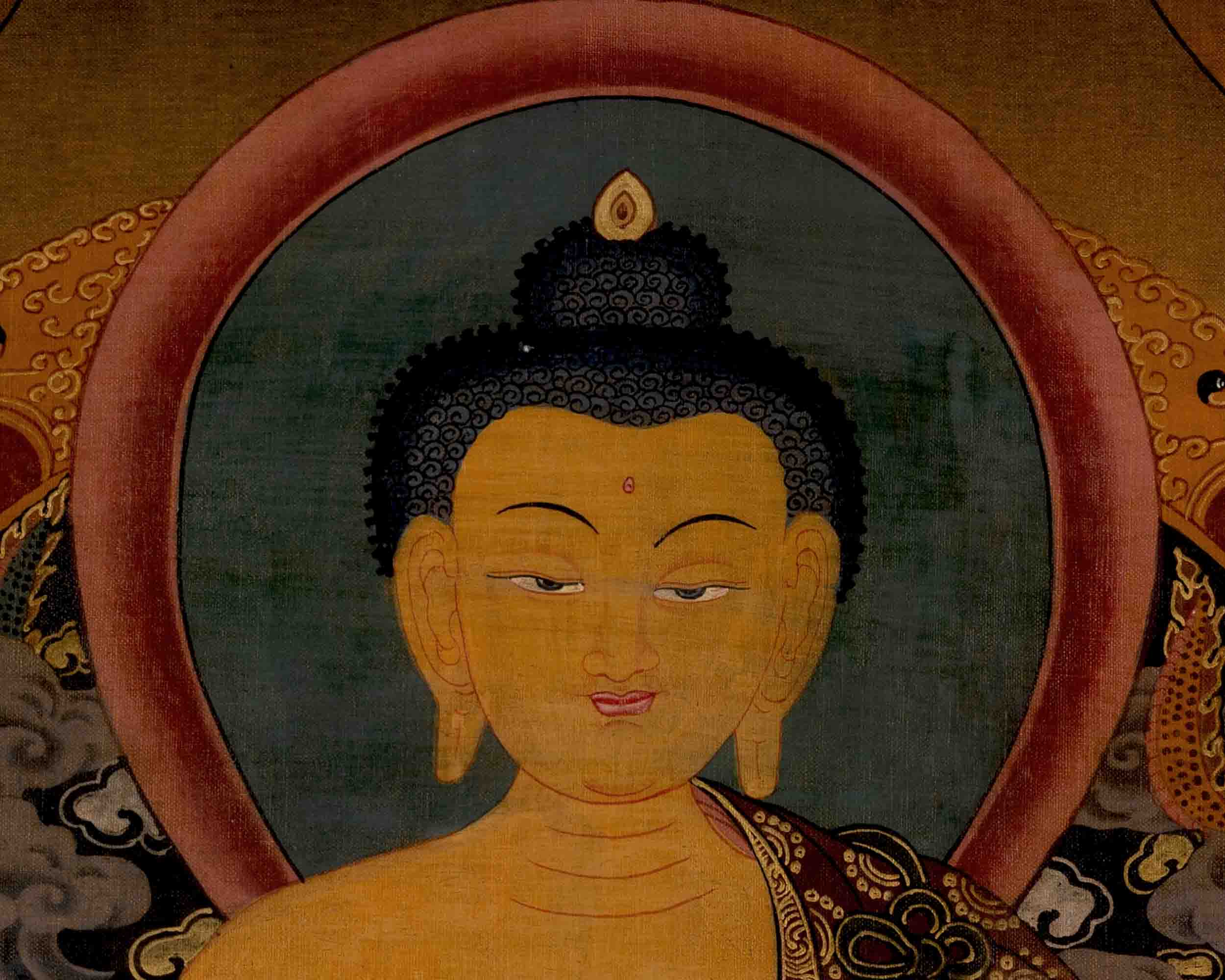 Shakyamuni Buddha Thangka | Religious Handpainted Art | Wall Decors