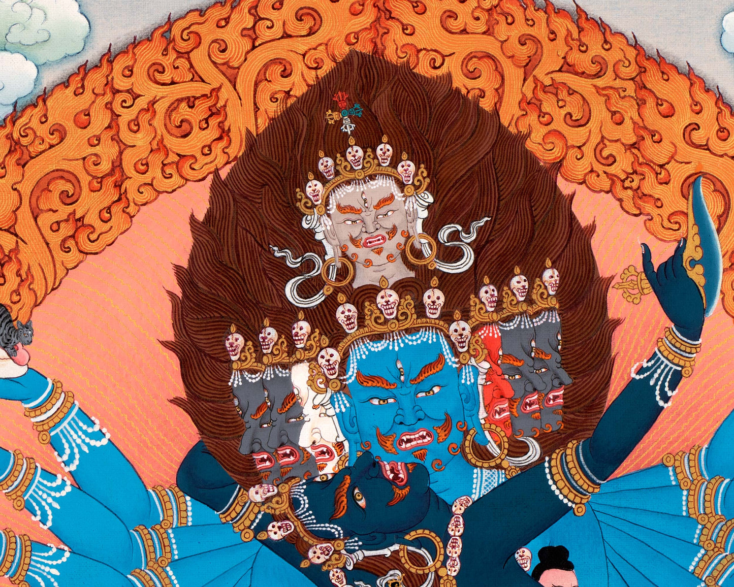 Hevajra Thangka Print | Nairatmya and Other Deities Painting