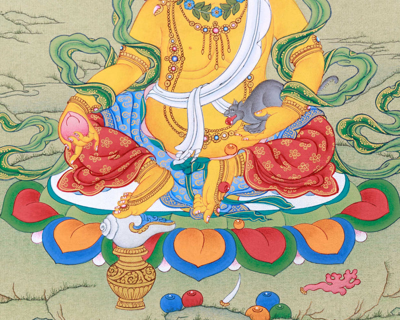 Wealth Deity Jambala Thangka for Prosperity