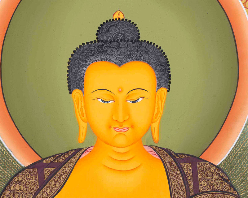 Handpainted Shakyamuni Buddha | Traditional Thangka Art | Wall Decors