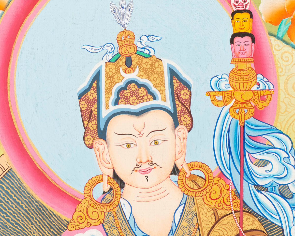 Guru Rinpoche Refuge Tree | Hand Painted Buddhist Print