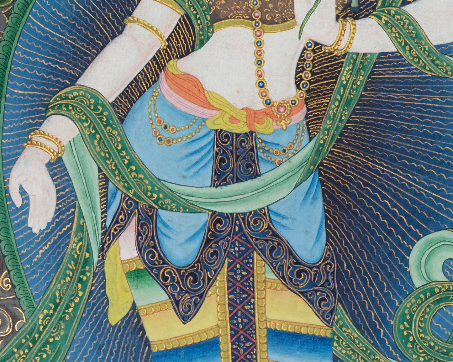 Lokeshvara Tibetan Prints | Meditation Paubha Art