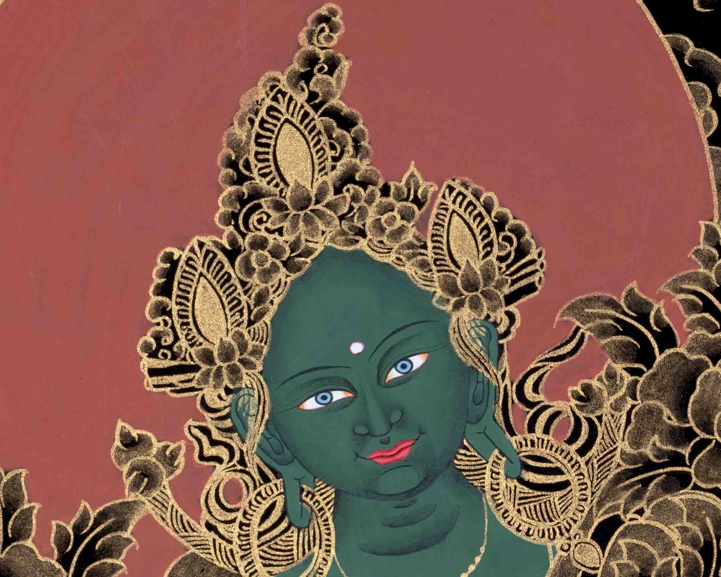 Green Tara Thangka | Mindfulness Meditation Object