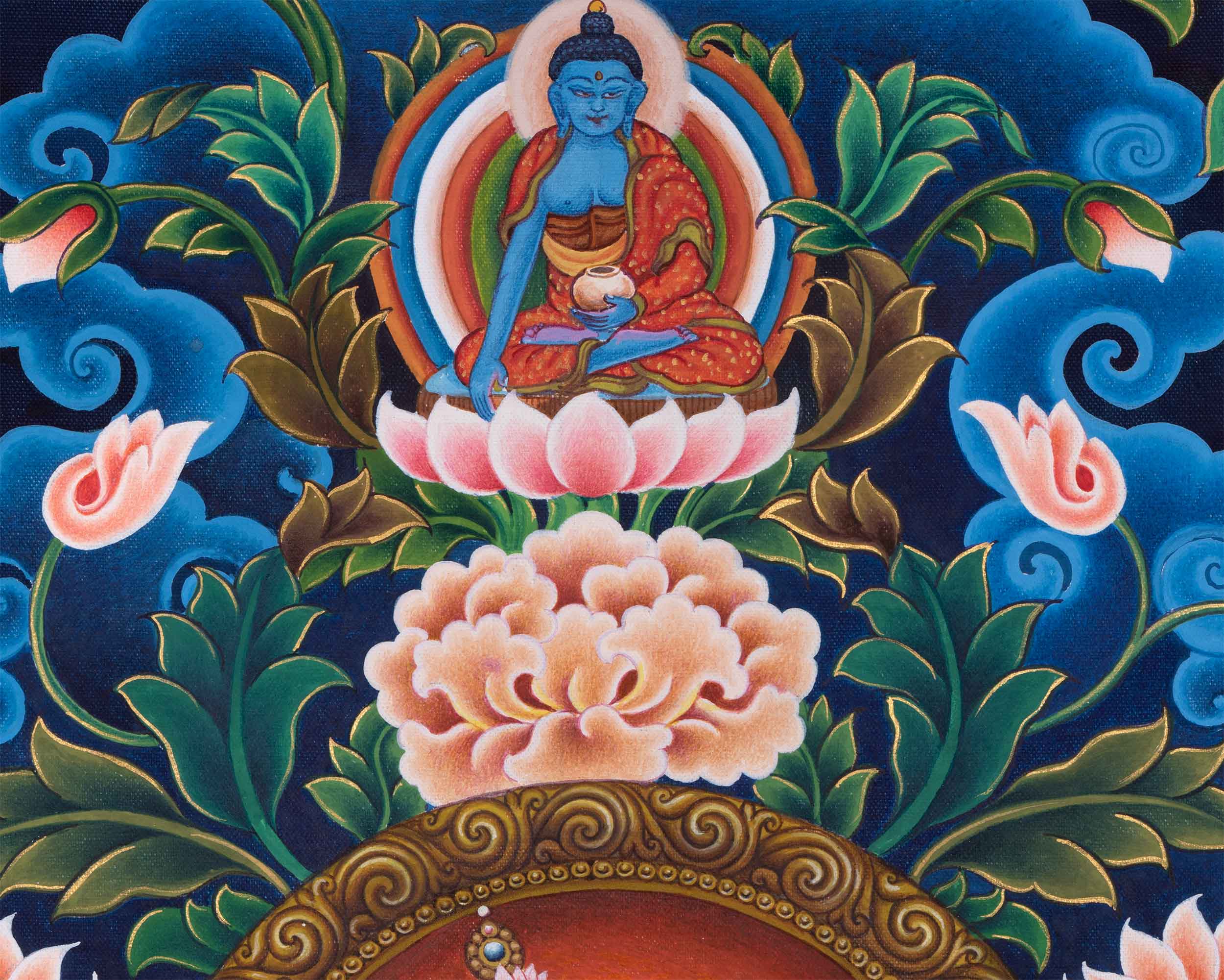 Newari Style White Tara Print | Traditional Artwork of Newari Wall Hanging