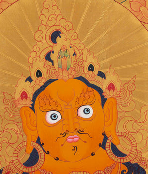 Dzambala Thangka Painting | Traditional Himalayan Art