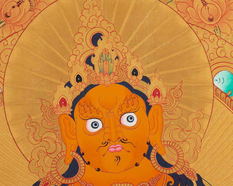 Dzambala Thangka Painting | Traditional Himalayan Art
